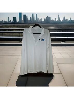 SportTek Big 10 Championship Discover White 1/4 Zip Long Sleeve T Shirt Sz XL